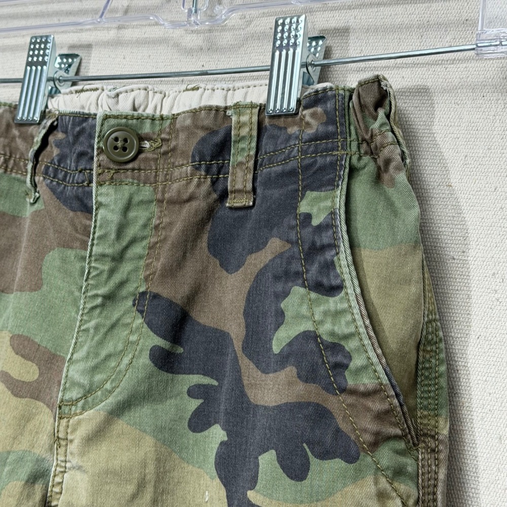 Gap Kids Camo Cargo Shorts Boys 14 Baggy Woodland Camouflage Utility Y2K - Picture 2 of 9